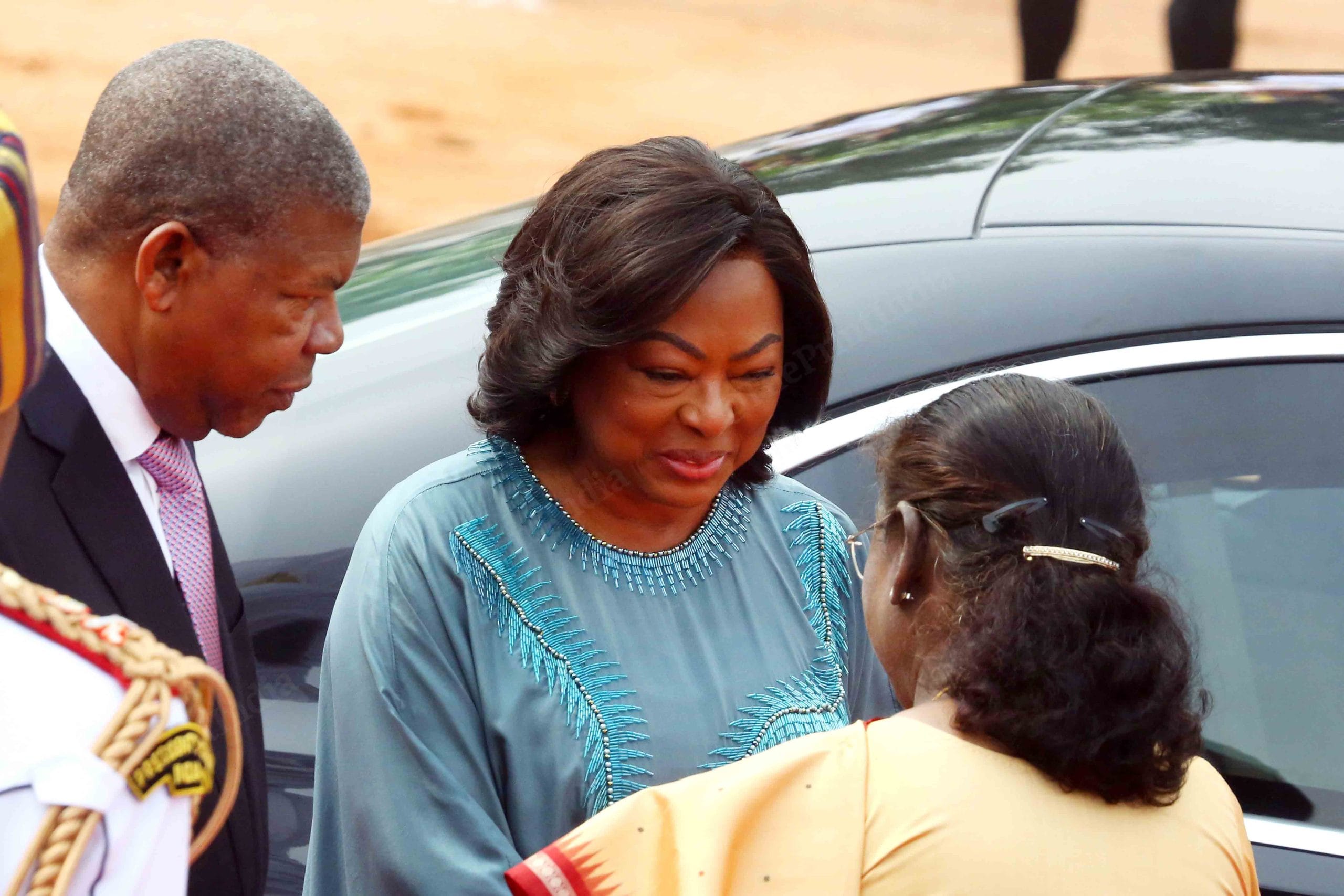 First Lady of Angola Ana Dias Lourenço greets President Murmu. | Photo: Praveen Jain | ThePrint