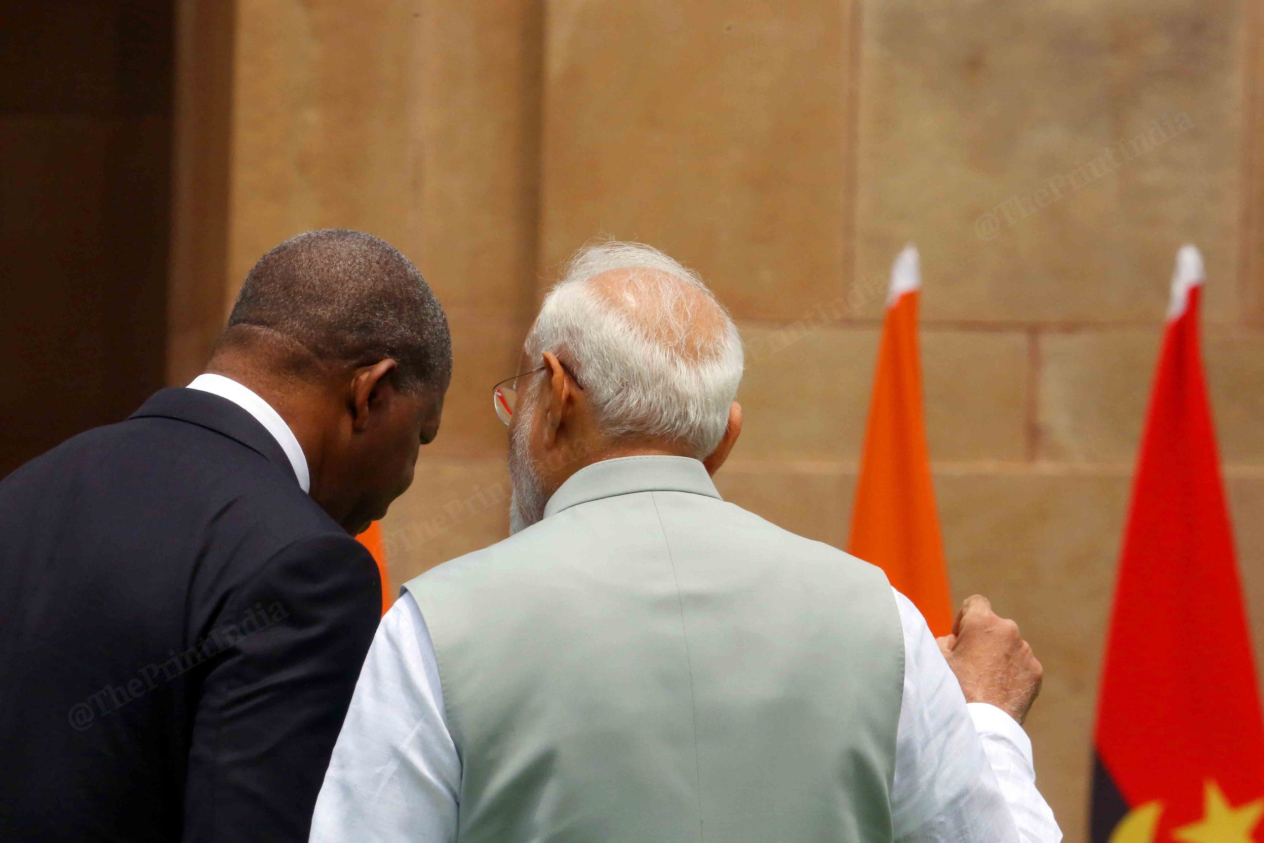 PM Modi with Angolan President Lourenço at Hyderabad House, New Delhi | Photo: Manisha Mondal | ThePrint