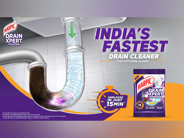 Harpic Unveils a Revolutionary Innovation with Harpic DrainXpert - India's Fastest Drain Cleaner for Kitchen Clogs*