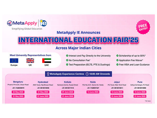 MetaApply IE is set to host International Education Fair 2025 Across Major Indian Cities