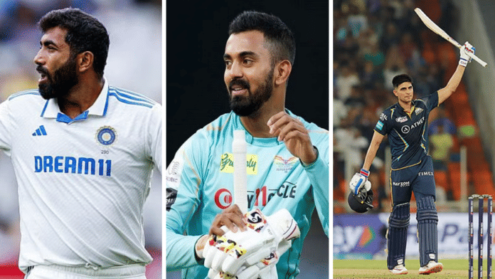 Jasprit Bumrah, KL Rahul, Shubam Gill. | ANI and iplt20.com
