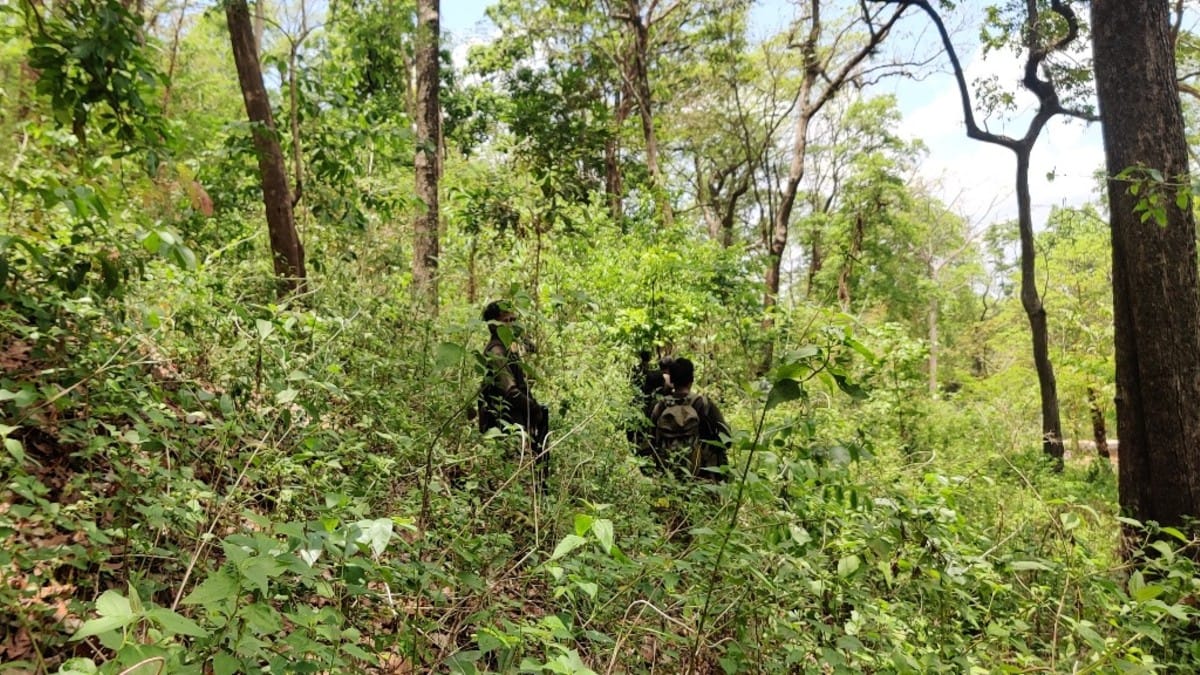 DRG jawans carrying out search op after Abujhmarh encounter | By special arrangement