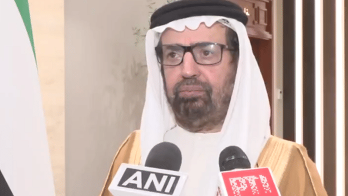 Dr. Ali Rashid Al Nuami, Chairman of the Defence Affairs, Interior & Foreign Affairs Committee, UAE Federal National Council on 22 May 2025 | Screen grab | ANI