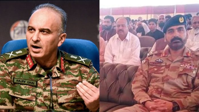 File photos of India's DGMO Lt Gen Rajiv Ghai (R) and his Pakistani counterpart Major Gen Kashif Abdullah (L) | ANI/X