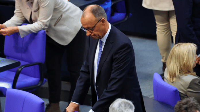 Designated German Chancellor Friedrich Merz of the Christian Democratic Union (CDU) reacts on the day of a session of the German lower house of parliament Bundestag, to elect the new German chancellor, in Berlin, Germany May 6, 2025 | Reuters