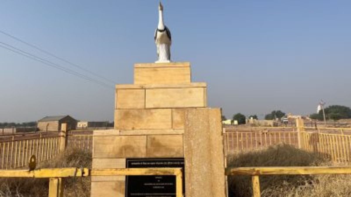 India’s first great Indian bustard memorial in Jaisalmer | Antara Baruah | ThePrint
