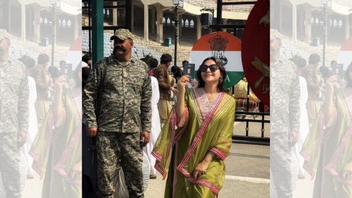 Travel vlogger Jyoti Malhotra at Wagah Border between India and Pakistan | Photo: Instagram, @travelwithjo1
