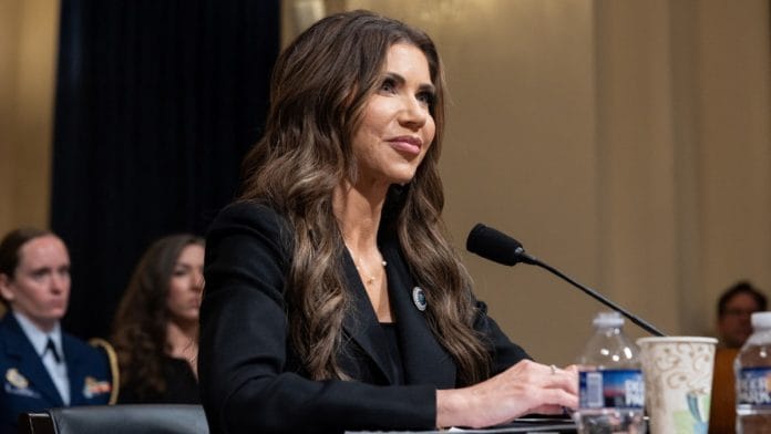 File photo of US Homeland Security Secretary Kristi Noem | Reuters/Anna Rose Layden