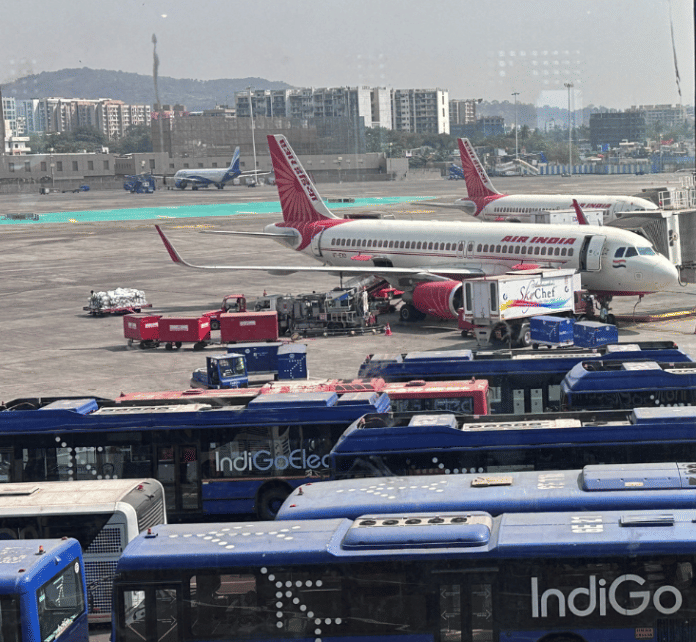 A boy looks at aircraft parked at the Chhatrapati Shivaji Maharaj International Airport in Mumbai, India, February 1, 2024 | File photo | Reuters