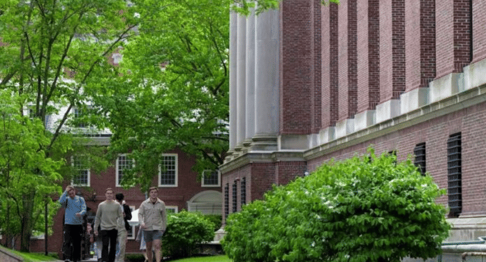 Students walk on the campus of Harvard University in Cambridge, Massachusetts, U.S., May 23, 2025. REUTERS/Faith Ninivaggi/File Photo