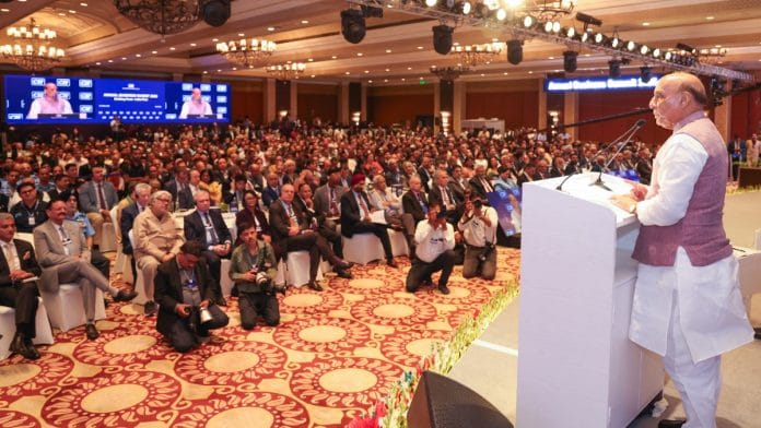 Defence Minister Rajnath Singh at CII Annual Business Summit in New Delhi on 29 May, 2025 | X @SpokespersonMoD