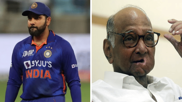 Indian cricket Rohit Sharma (L) and former BCCI President Sharad Pawar (R) | ANI