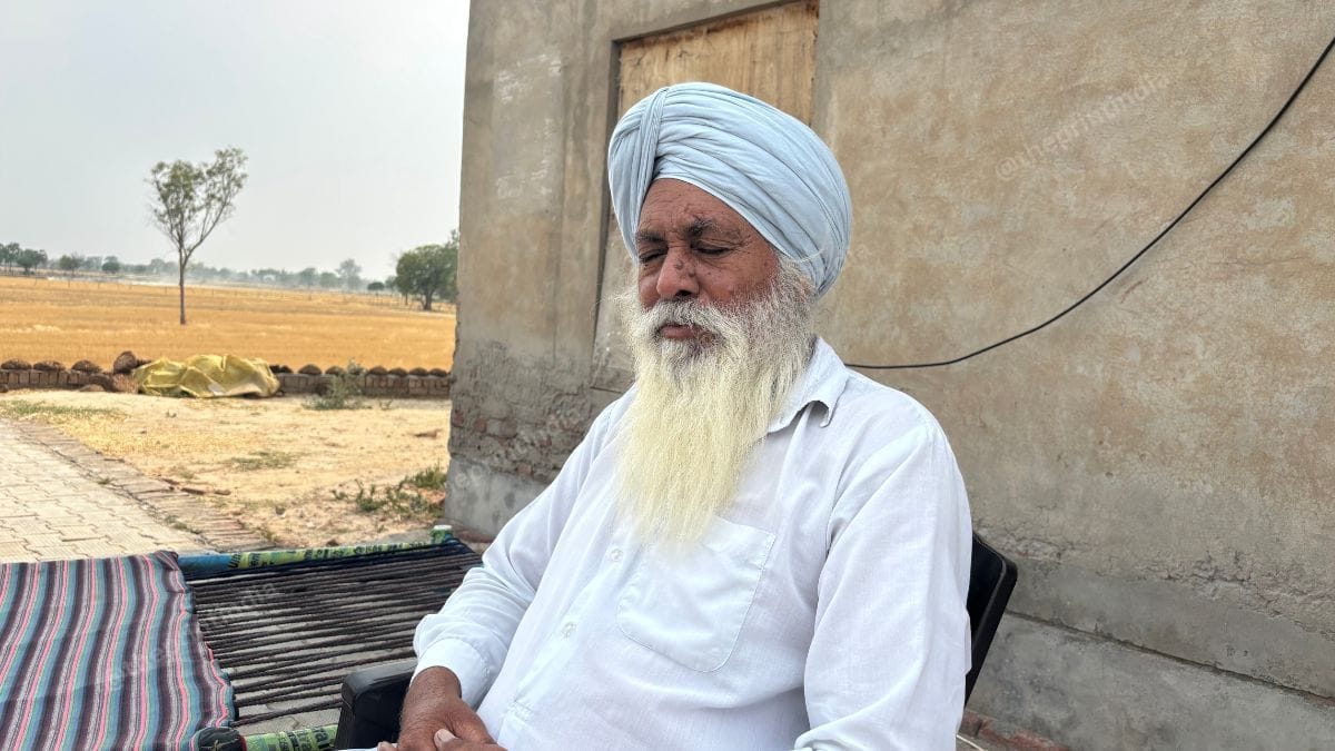 Angrez Singh, 65, at his home in Beer Talab village. He recalls hearing loud sounds, and hasn’t slept ‘even for a minute since then’ | Photo: Bismee Taskin, ThePrint
