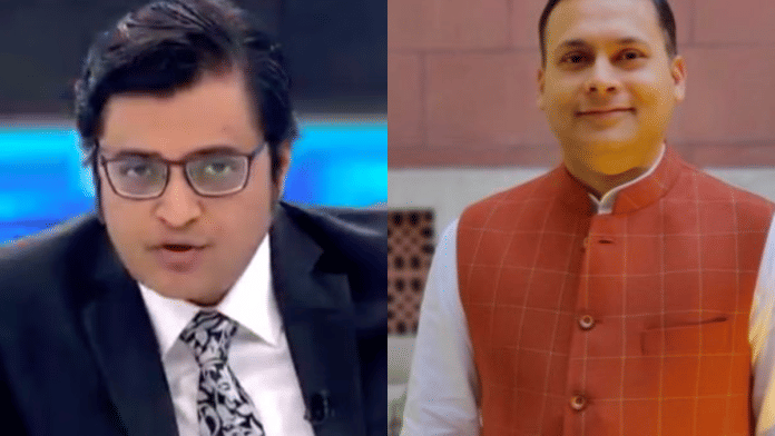 Arnab Goswami and Amit Malviya. | Photo: YouTube screengrab and X: @amitmalviya