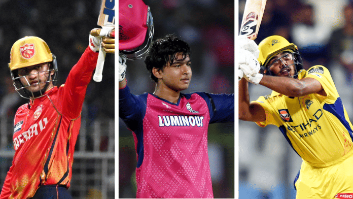File photo of Punjab Kings' Priyansh Arya, Rajasthan Royals' Vaibhav Suryavanshi, and Chennai Super Kings' Ayush Mhatre | ANI