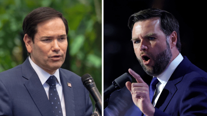 File photos of US Secretary of State Marco Rubio & US Vice-President JD Vance | X