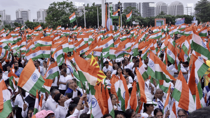 File photo of BJP's Tiranga Yatra in Surat | ANI
