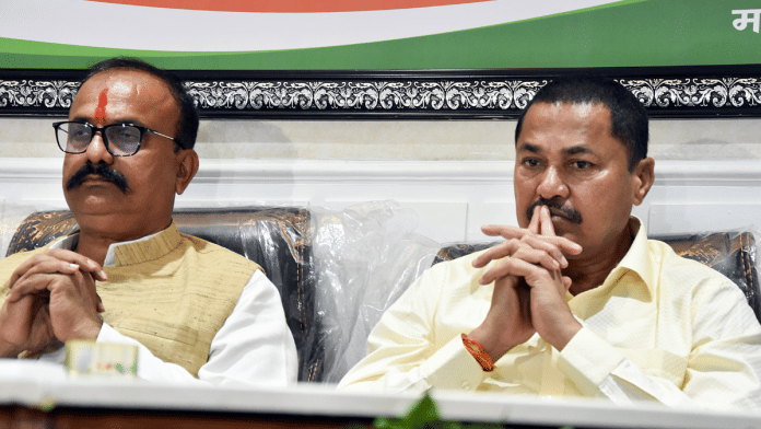 Maharashtra Congress president Harshwardhan Sapkal and his predecessor Nana Patole | ANI