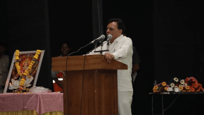 Madhya Pradesh Deputy CM Jagdish Devda addresses the training session of civil defence volunteers in Jabalpur | X/@JagdishDevdaBJP
