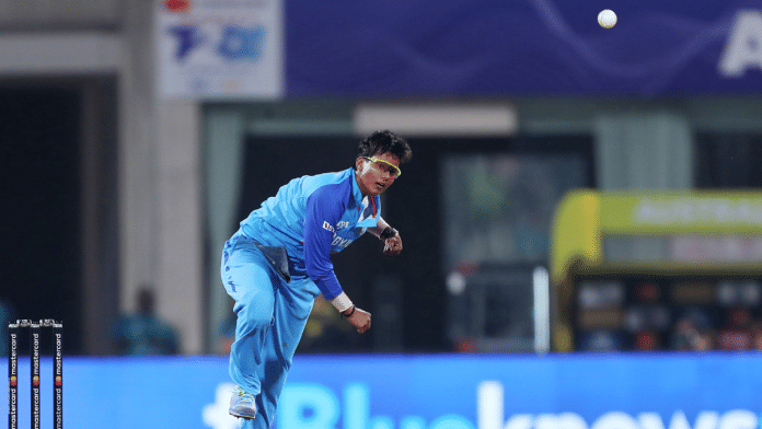 File photo of India's Deepti Sharma in action during a T20I match against Australia | ANI