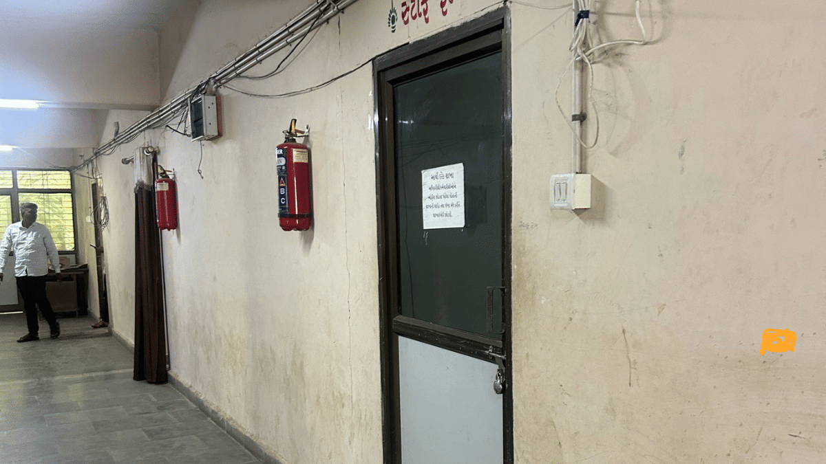 The sealed record room at the Taluka Panchayat office at Devgadh Baria | Manasi Phadke |ThePrint