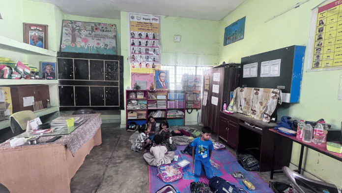 The principal's room in the old building. It doubles up as classroom for Class 1 students and as the school's only reading room.| Fareeha Iftikhar| ThePrint