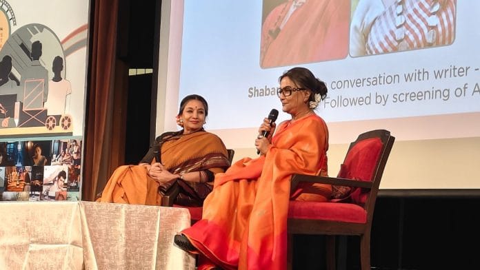 Shabana Azmi and Aparna Sen at India Habitat Centre, Delhi