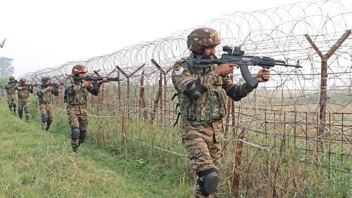 Representational image | Indian Army personnel keep vigil at the LoC | Photo: ANI