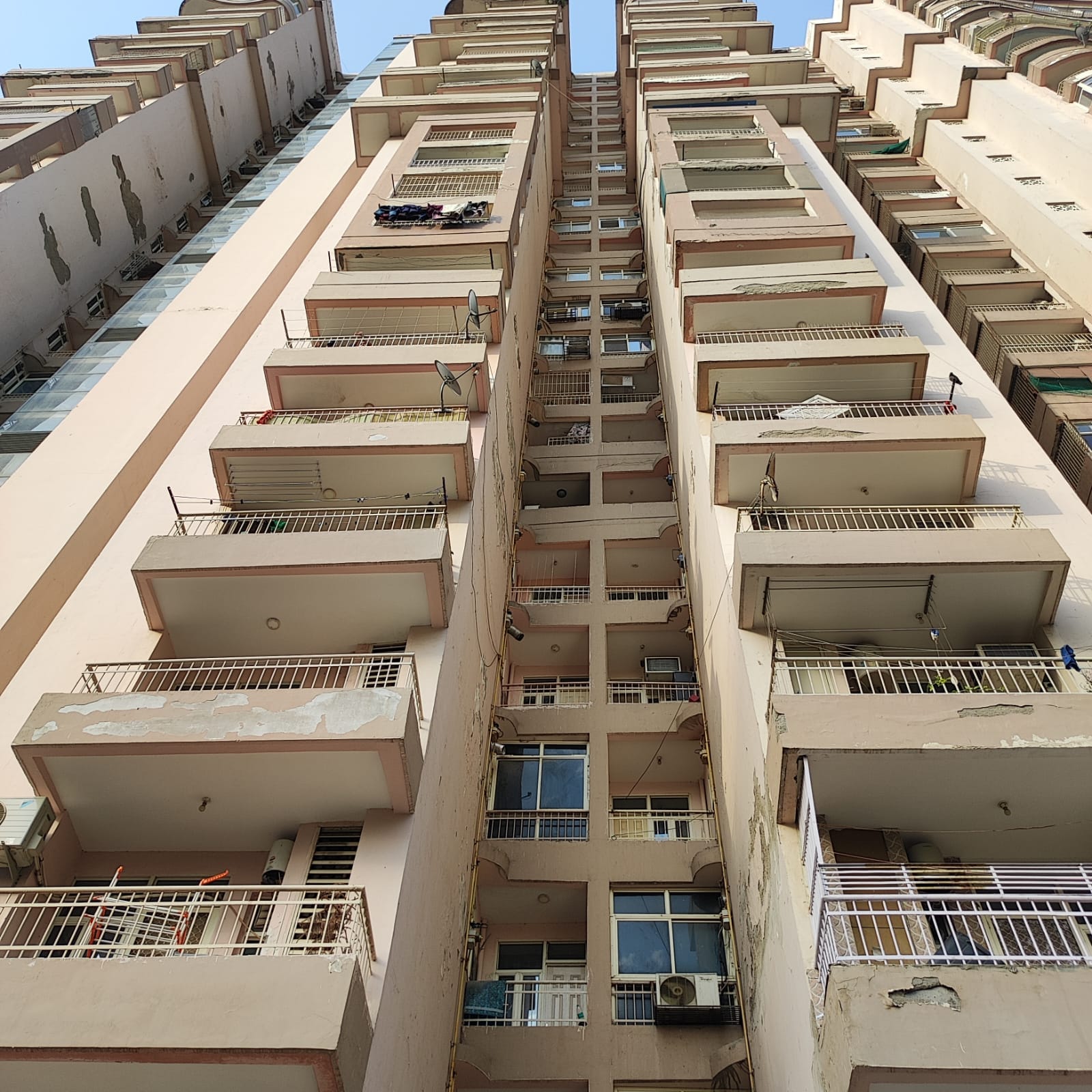 Noida balconies without flowerpots