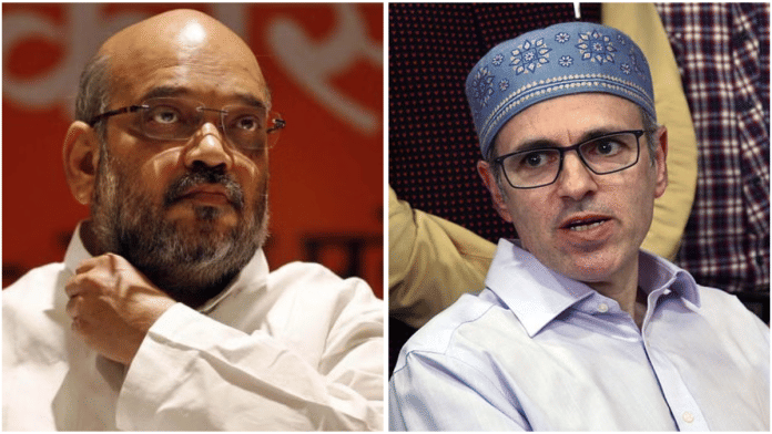 Union Home Minister Amit Shah (left) and Jammu and Kashmir Chief Minister Omar Abdullah (right) | ANI