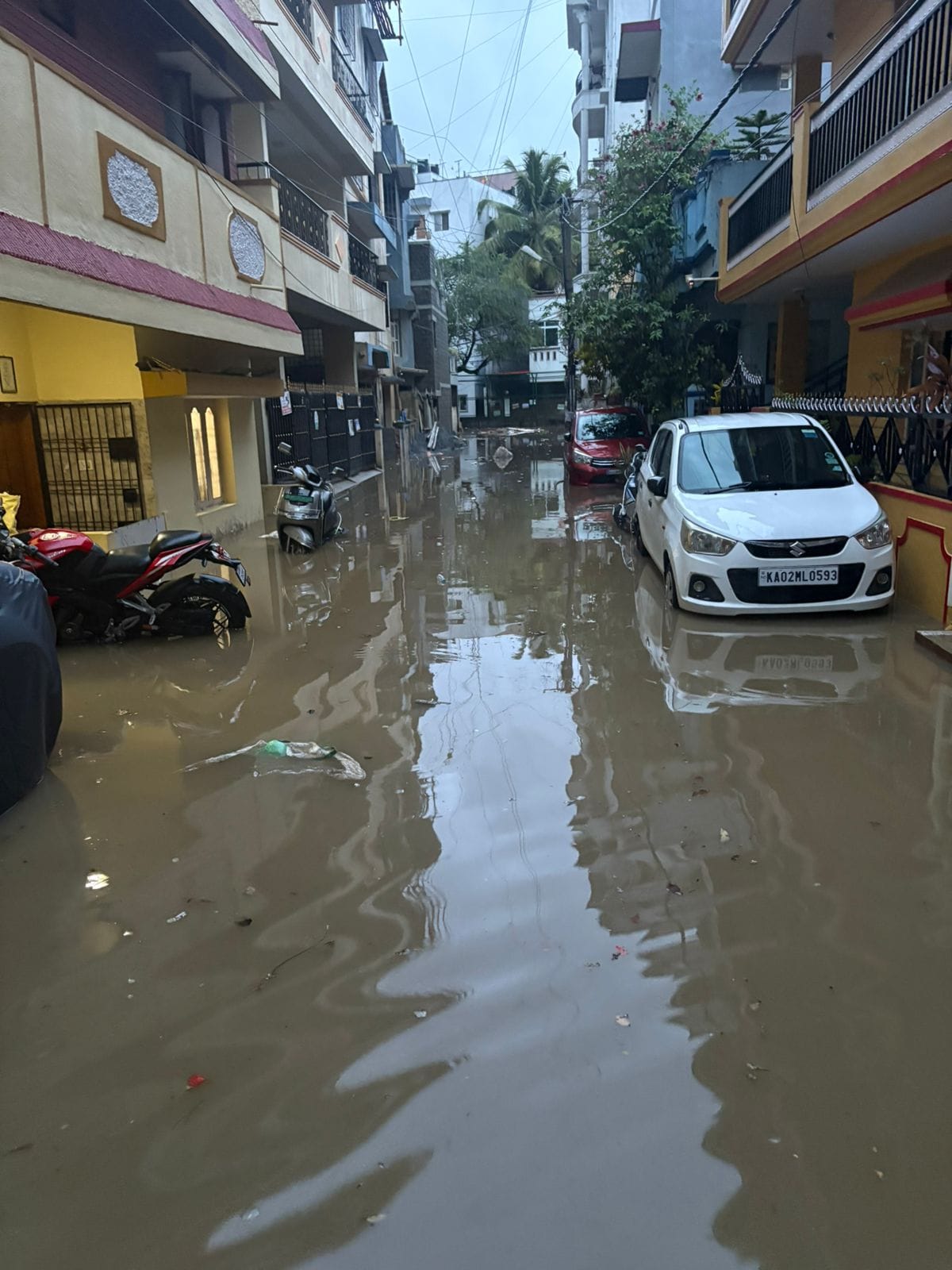 A flooded lane in Bengaluru | Sharan Poovanna | ThePrint