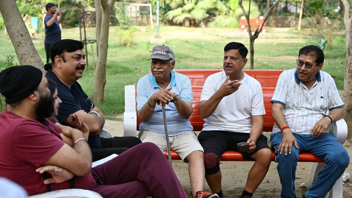 Every morning, members of the Happy Environment Tea Club enjoy tea and hearty laughter together | Suraj Singh Bisht, ThePrint