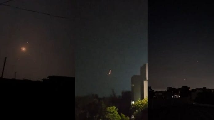 Screengrabs from videos on X posted by Jammu residents on 8 May