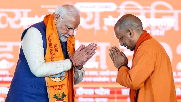 File photo of PM Modi and Yogi Adityanath | ANI