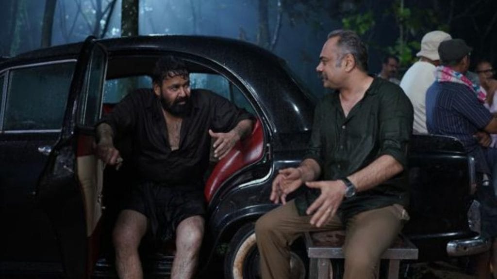 Prakash Varma and Mohanlal behind the scenes during Thudarum | By special arrangement 
