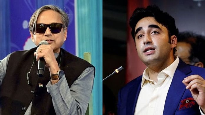 File photos of Shashi Tharoor and Bilawal Bhutto Zardari | ANI
