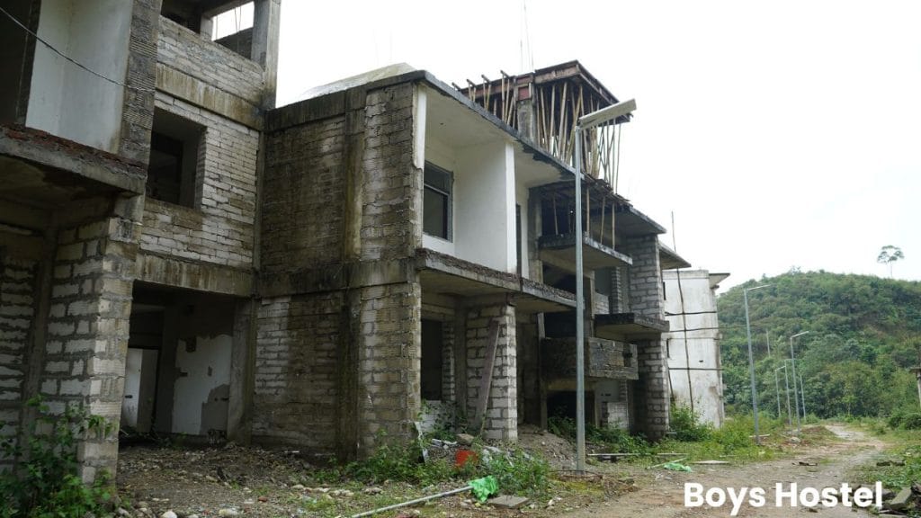 The incomplete boys’ hostel at FTI Arunachal | By special arrangement 