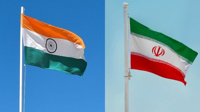 Flags of India and Iran | Source: Commons & Pexels