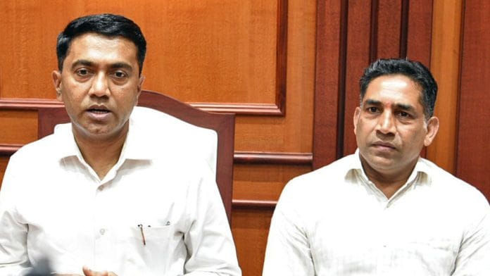 Goa Chief Minister Pramod Sawant and Goa Art and Culture Minister Govind Gaude | File Photo | ANI