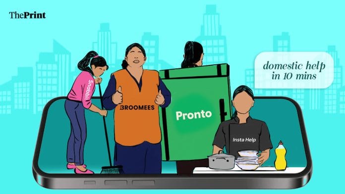 Domestic work apps in India