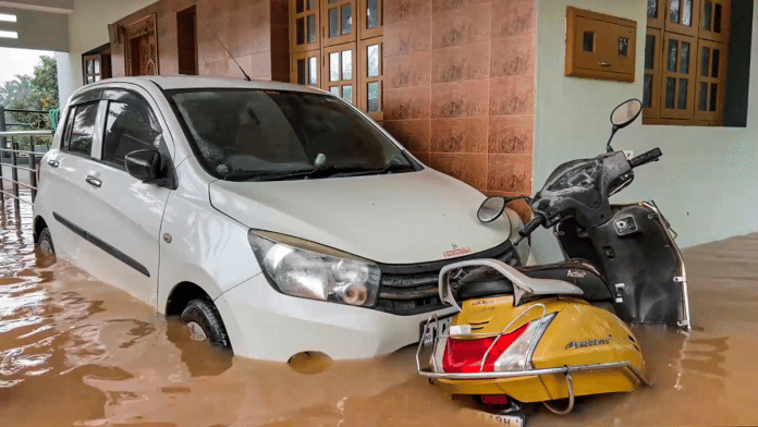 Premises of a house is inundated with floodwater after heavy rainfall, in Mangaluru, Karnataka, Friday, May 30, 2025 | PTI