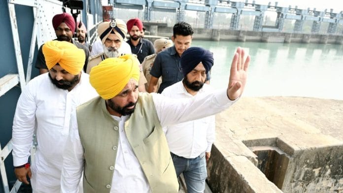Punjab Chief Minister Bhagwant Mann and cabinet minister Harjot Bains at Nangal Dam | File Photo: X/@BhagwantMann