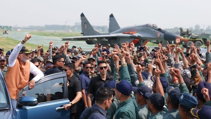 PM Modi at AFS Adampur, days after a cessation of hostilities in the India-Pakistan flare-up. | @narendramodi/ X