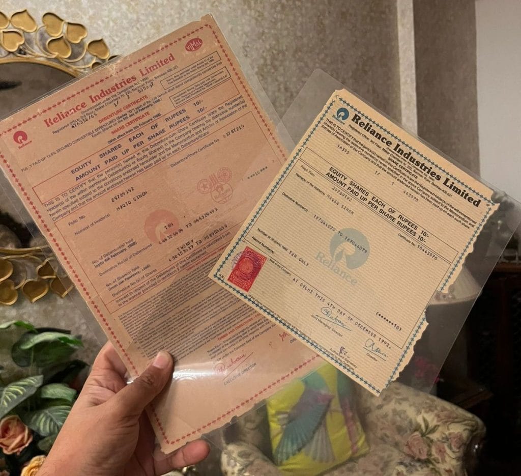 Old unclaimed paper shares