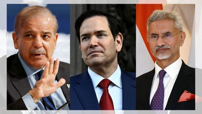 Pakistan Prime Minister Shehbaz Sharif, US Secretary of State Marco Rubio and Indian EAM S. Jaishankar | Reuters, X