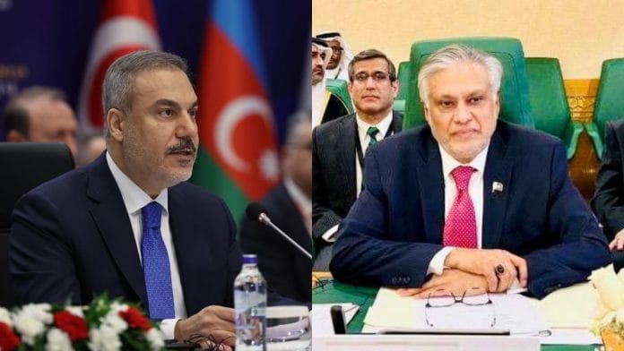 Turkish Foreign Minister Hakan Fidan (left) and Pakistan Deputy Prime Minister Foreign Minister Ishaq Dar | X