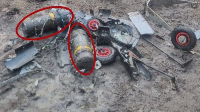 Drones and other munitions used by Pakistan, which were engaged and destroyed by Indian air defence units | X: @adgpi
