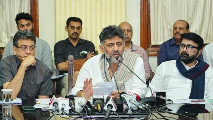 Greater Bengaluru Authority Vice-Chairman DK Shivakumar addressing the media Sunday | X: @DKShivakumar