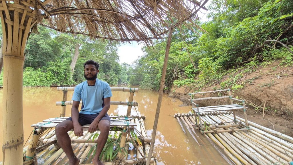 * Samnath Nayak has found employment near his village ever since he became a bamboo boat rafter. | Shubhangi Misra | ThePrint