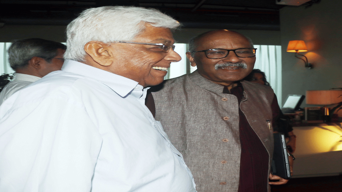 Deepak Parekh, former chairman of HDFC with ThePrint's Editor-in-Chief Shekhar Gupta